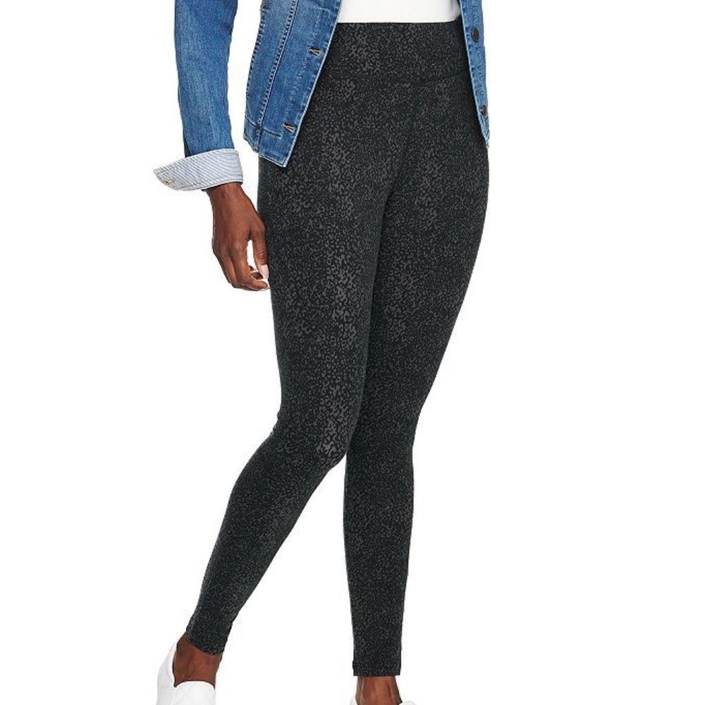 NWT Croft & Barrow Classic Pull-on Leggings Charcoal XL